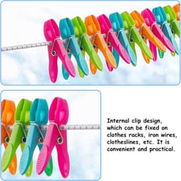 24/48/60 Stuks Kledingknijpers - Grote Handdoek Klemmen voor Strandstoelen - Winddichte Kledingclips voor Kleding — thumbnail 4