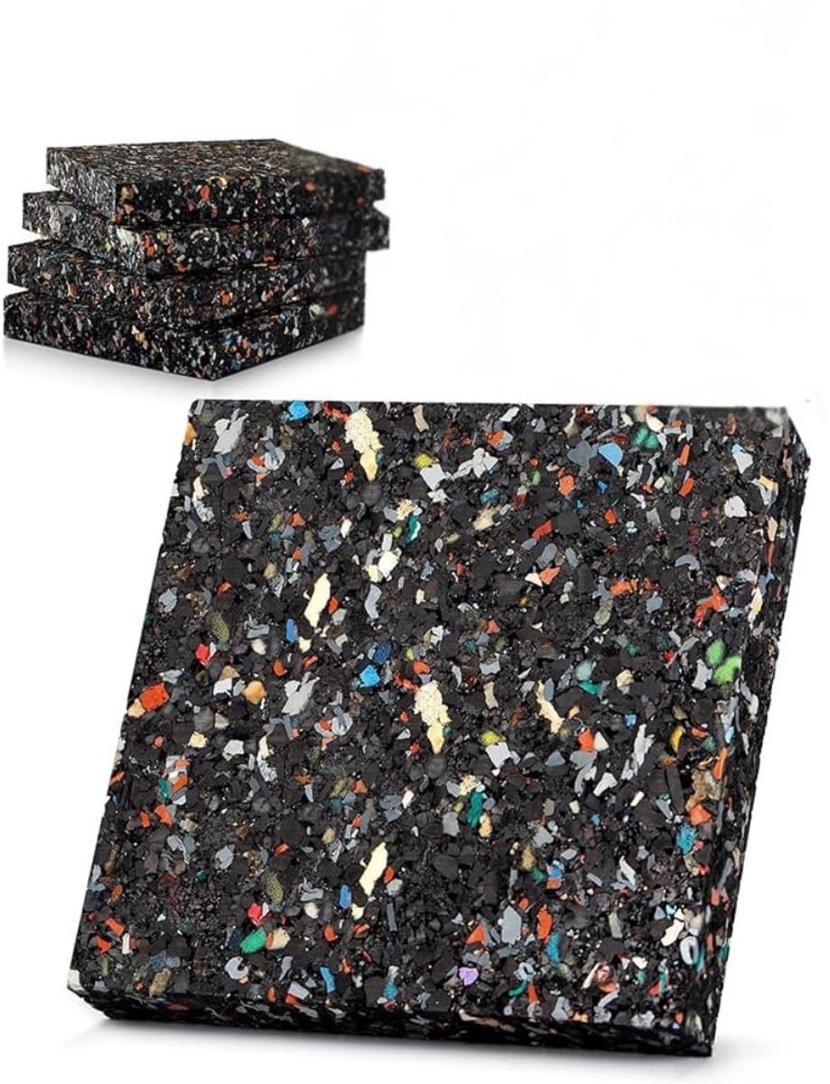 Lexium Anti Trillingsmat Wasmachine - en Wasdroger - Geluidsdempende Antislip Mat - Rubber Mat Trillingsdempers - Trillingsdempers wasmachine – Extra dik - Voetjes wasmachine & droger - Wasmachine demper – Anti trillings - vibratie - dempers pads – A — afbeelding 1