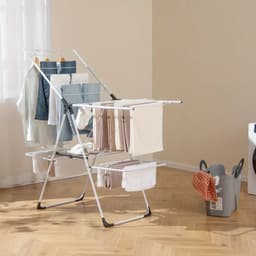 Uitschuifbaar Droogrek 145x58x95 cm – Stevig, Opvouwbaar & Ruimtebesparend — thumbnail 1