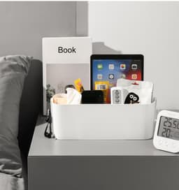 QTTVBTNA -Hangend Nachtkastje met Organizer – Compact & Ruim – Opbergruimte voor Boeken, Telefoon & Accessoires — thumbnail 2