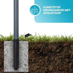 Droogmolen Buiten - 45 Meter Inklapbare Waslijn - Weerbestendige Stevige Wasdroger voor Tuin of Balkon — thumbnail 2