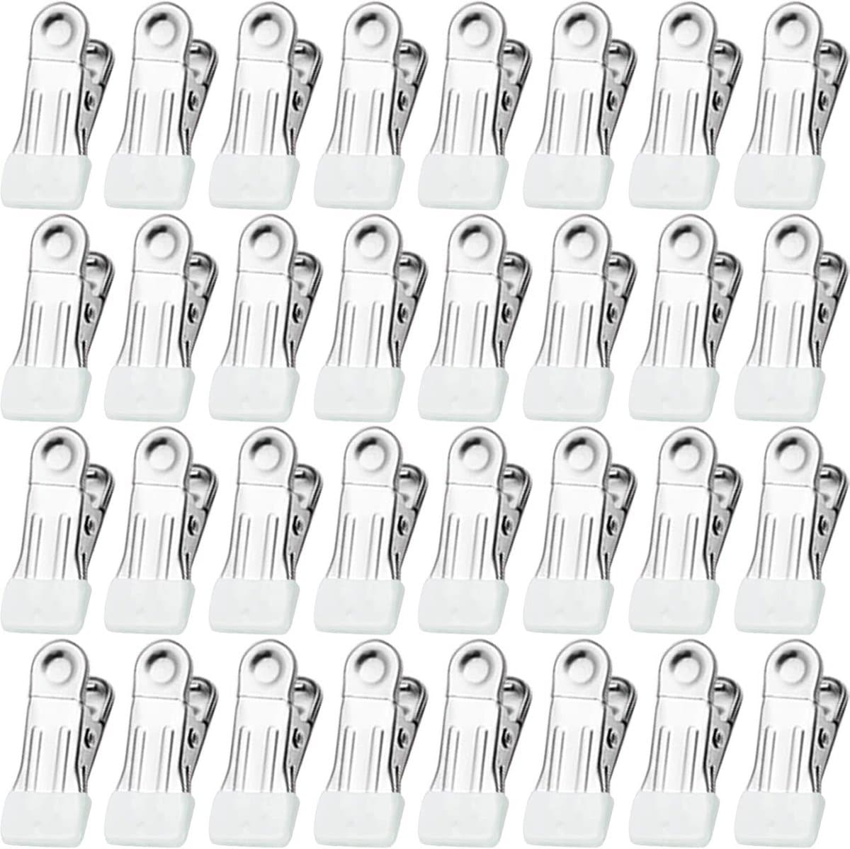 32 Stuks RVS Wasknijpers Zwaar Werkende Kledingclips voor Buiten en Binnen — afbeelding 1