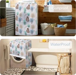 Wasmachine en Droger Beschermhoes - Houdt uw apparaat droog en schoon - Voorlader - 63 x 62 x 85 cm — thumbnail 5
