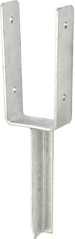 U-paaldrager Betonanker - Paalhouder T-ijzer - Hout Beschermen - Verlengt Levensduur - 91 mm Breed — thumbnail 1