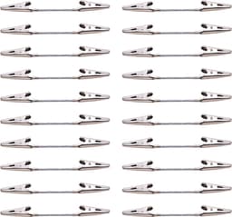 20 Stuks Dubbelzijdige Alligator Clips voor Foto's en Memo's - Zilvere Draad Klemmen — thumbnail 1