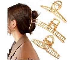 Grote Metalen Haarspeld Klemmen voor Dik en Lang Haar - 3 Stuks