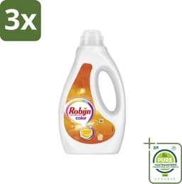 3 x Robijn Vloeibaar Wasmiddel Color 20 Wasbeurten 1 liter - Grootverpakking - Kleurbehoud - Wasmiddel - Wasmiddel Voor Gekleurde Was - Frisse Geur - Wasmiddel Met Color Serum — thumbnail 1