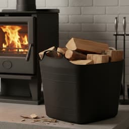 Excellent houseware flexibele kuip / emmer - zwart - 25 l - kunststof - 40 x 35 cm - met handvatten — thumbnail 3