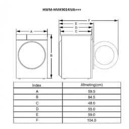 Heinner HWM-HMK9014IVA+++ Wasmachine – 9 kg – 1400 tpm – Inverter – Touchbediening – Allergievriendelijk – Energieklasse A – Wit – 5 Jaar Garantie — thumbnail 5