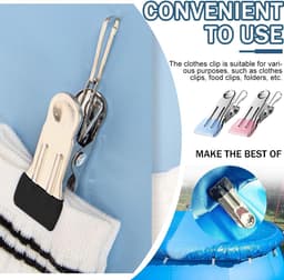 10 stuks roestvrijstalen kleerhangers en klemmen voor kleding en handwerk — thumbnail 3