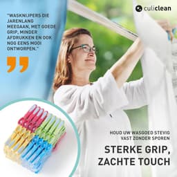 Premium wasknijpers in bloemdesign (48 stuks) - Blauw, Geel, Groen, Roze — thumbnail 3