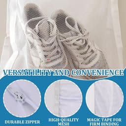Waszak voor Schoenen voor Wasmachine en Droger - Beschermende Reinigingstas — thumbnail 4