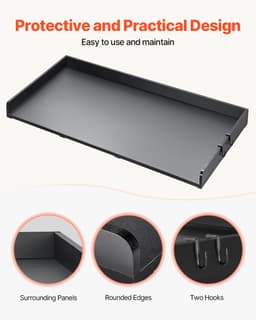 VEVOR werkblad voor wasmachine droger hout 1370x700x69mm zwart — thumbnail 4