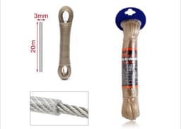20 Meter Waslijn Staal PVC voor Binnen en Buiten — thumbnail 2