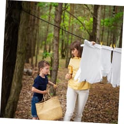 Draagbare Waslijn - Hangkoord Touw - Kleding Ophangen - Verstelbare Lengte - 500 cm - Zwart — thumbnail 4