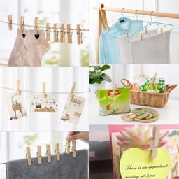 200 Stuks Houten Wasknijpers - Zware Kwaliteit Kleding Clips voor Waslijn en Knutselen — thumbnail 2