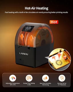 Filament Droger Box voor 3D-printer met 2 Spoelen en Snelle Verwarming — thumbnail 5