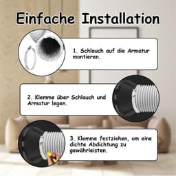 Afvoerslang - Ventilatieslang - Mobiele Airco - Inclusief Klemmen - 3 Meter - Wit — thumbnail 5