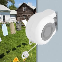 Intrekbare Waslijn - Dubbele Drooglijn - Binnen Buiten Wassen - Wandmontage Ruimtebesparend - 13 Meter — thumbnail 2