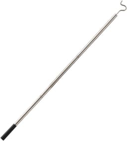 Droogpaal Kleding - Wasstok - Was Ophangen - Gebogen Vorkontwerp - 134cm - Zilver — thumbnail 1