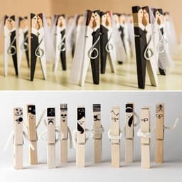 Houten wasknijpers voor waslijn - Sterk en duurzaam - 102 Stuks voor DIY-projecten en foto's — thumbnail 3