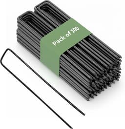 GARDENIX IronPeg grondankers gemaakt van staaldraad 150 x 30 mm - diameter 3 mm voor het bevestigen van onkruidbestrijdingsstof, netten, vloerdekzeilen, gaas, 100 stuks — thumbnail 1