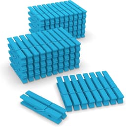 Houten Wasknijpers - Kleine Sluitspelden - Ambachten Decoratie - Duurzaam Natuurlijk Materiaal - 6.5 cm - Blauw — thumbnail 1