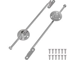 vidaXL - Trekkant-hengsel - 2 - pcs - Zilver - 190 - mm - IJzer
