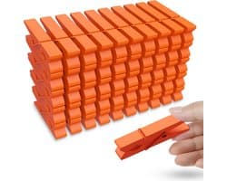 50 stuks houten wasknijpers 2,9 inch - multicolore decoratie voor foto's en displays