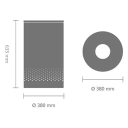 Brabantia Wasmand - met Deksel - 60 l - Matt Black / Kurken deksel — thumbnail 2