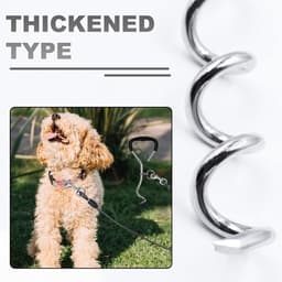 Allecto Plus - Grondanker voor honden en trampolines - Robuust grondanker van 43 cm voor grote en middelgrote honden - inclusief sleeplijn van 3 m - roestvrije zekeringsset — thumbnail 4