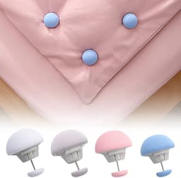 Dekbedclips - 6 STUKS - Stevige Dekbed Klemmen - Knijpers - dekbedovertrek clips - dekbed klemmen - dekbed knijpers - Clips voor Dekbedden en Lakens - Blauw — thumbnail 2