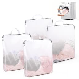 Unyqoos® Herbruikbare wasnetten set van 4 voor delicate kledingstukken met handvat en twee stijlen, 50 x 60 cm — thumbnail 1