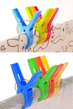 12x Strandlaken Knijpers - Wasknijpers - Badlaken - Strandlaken klemmen - Plastic Knijpers - Grote Handdoek Klemmen - Handdoek Knijpers - Grote knijpers - Badlaken Clips - Gekleurde - Wasrek Knijpers - Strandlaken Klemmen voor Strandbed - Plastic — thumbnail 4