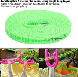 Allecto Plus - Waslijn van 10 meter met stalen kern voor buiten - Roestbestendig en geschikt voor buiten - Extra sterk met hoge draagcapaciteit — thumbnail 5