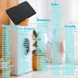 Wasdroger filter - Foam filter droger - Pluizen filter - Droger filter - Drogerfilter - Wasdroger filter - filter geschikt voor Beko Blomberg spons droger - Spons filter - Vervangingsonderdelen voor wasmachines - Filter voor droger- 5 stuks 245x155mm — thumbnail 3