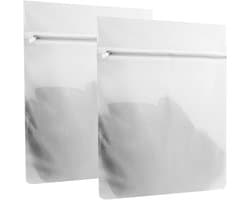 Allecto Plus - Waszak voor in de wasmachine 2 stuks - 30 x 25 cm, waszak met rits voor delicate was, wasnet voor behoud van lingerie, sokken en bh's