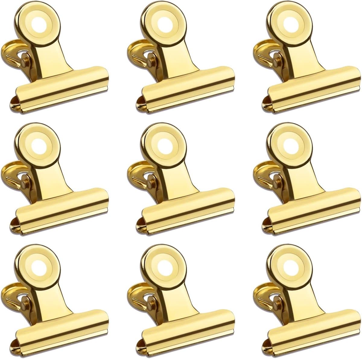 Verpakking van 30 - 1,22" (31 mm) mini metalen scharnierclips - kleine bull clips - ordners/rekeningklemmen - voor kantoor/thuis/school/winkel — afbeelding 1
