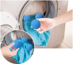 4x Wasdrogerballen - Drogerballen - Wasdroger Droogballen - Wasbol - Wasballen - Wasdroger - Ballen - Siliconen - Sneller droog - Anti-kreuk - herbruikbare wasbal - wasbal voor wasmachine - wasverzachterbal - om rimpels te verminderen — thumbnail 4