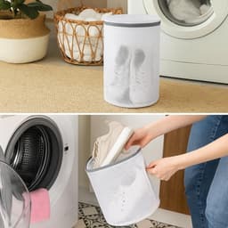 Dailygoody - Schoenen Waszakken - Sneaker Waszak - Automatische Rits - Groot Formaat - Mesh Waszak - Veilig Wassen van Sportschoenen - Pack van 2 — thumbnail 2