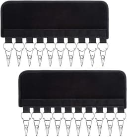 Sokkendroogrek (2-pack), hangend kledingrek met 10 clips voor ondergoed, bh's, sjaals, sokken en handschoenen — thumbnail 1