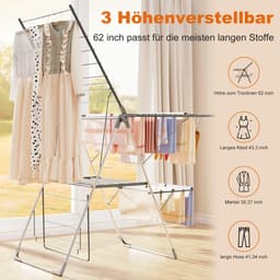 Luxe wasrek – droogrek – inklapbaar - wasdroogrek — thumbnail 3