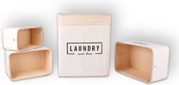 Multifunctionele Bamboe Wasmand 37L en Opbergmand Set- Assortiment | Ideaal voor Wassen, en Speelgoedopslag | Organiseren – Kinderkamer / Babykamer / Badkamer — thumbnail 5