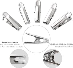 Pakket van 80 roestvrijstalen wasknijpers, 2,7 inch, duurzaam, winddicht, roestvrijstalen metalen wasknijpers voor handdoeken, sokken, ondergoed, kleding. — thumbnail 3