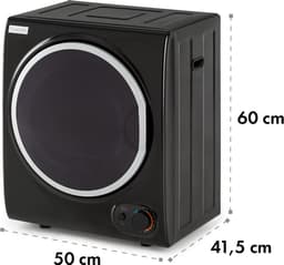 Jet Set 2500 wasdroger, luchtafvoerdroger, 850 W, energieklasse G, 2,5 kg, 50 cm, zwart — thumbnail 4