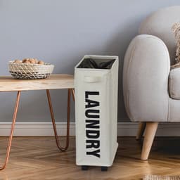 Livano Wassorteerder - Wasmand 1 Vak - Laundry Basket - Wassorteerder Op Wieltjes - Bag - Zwart — thumbnail 4