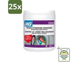 25 x HG - Wasruimte - Tegen Stinkend Wasgoed - Wasmiddeltoevoeging - 500 g - Wasstrips - Wasmiddel Tegen Stank - Stinkend Wasgoed - Wasmiddel Toevoeging - Stankmoleculen Verwijderen - Fris Wasgoed