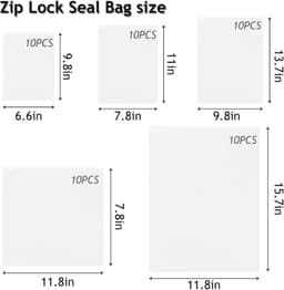 Herbruikbare Ritssluiting Zakken - Transparant - 5 Maten - Waterdichte Opbergzakken - Voor Kleding en Accessoires — thumbnail 5