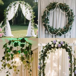 12 Rattani Ivy Striscianti Impermeabili e Resistenti ai Raggi UV Adatti a Case Interne ed Ester Matrimoni Vaste Decorazioni da Giardino Foglie finte per decorazioni — thumbnail 4