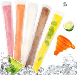 Plastic IJszakken - Transparant - 5,5 x 28 cm - Herbruikbare IJs-lollyvormen - Voor Snacks en Dranken — thumbnail 1